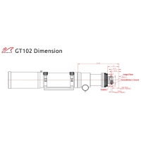 Apochromatický refraktor William Optics 102/703 Gran Turismo GT 102 OTA Set