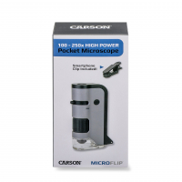 Mikroskop Carson MicroFlip™ 100x-250x LED+UV Smartphone Digiscoping Clip