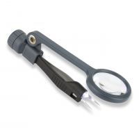 Zvětšovací sklo Carson Lighted MagniGrip™ 4.5x Power 1.1” LED Lighted Magnifier, Precision Tweezers